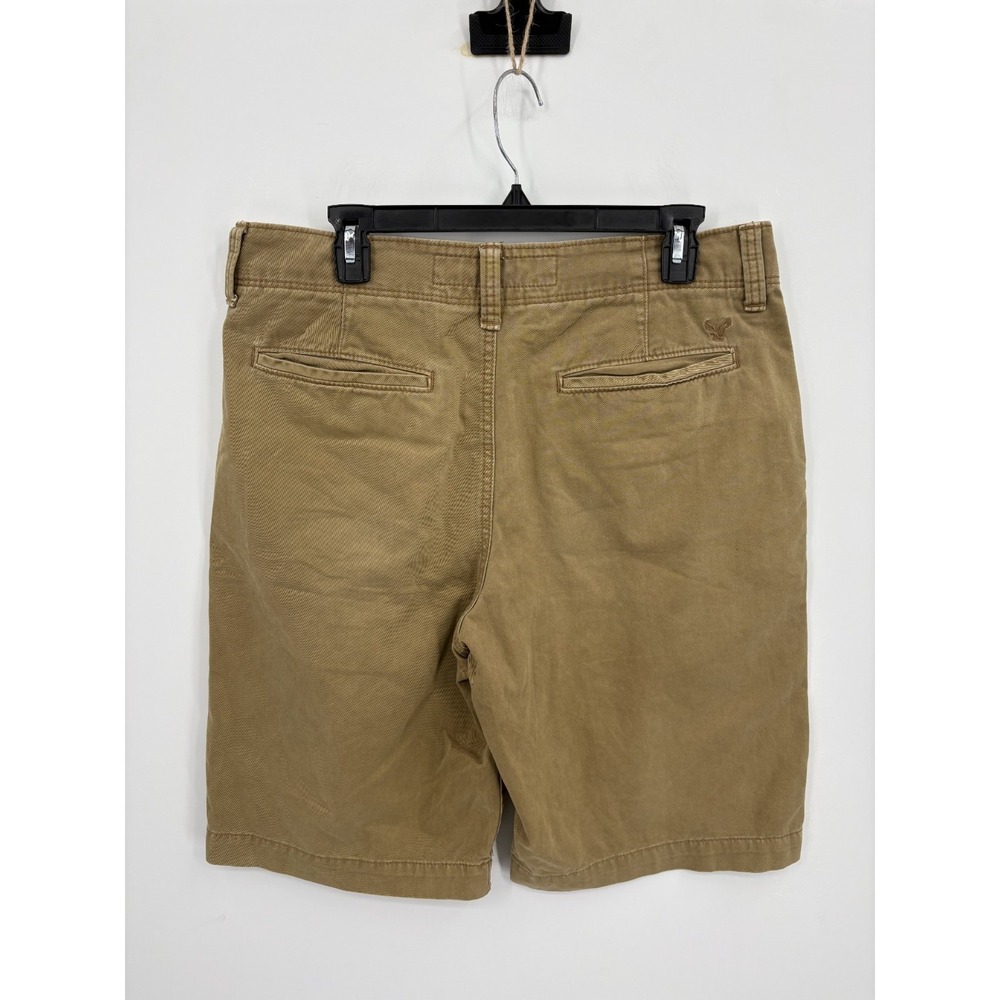 American Eagle Men's Khaki Chino Longboard Shorts Button Pockets, Size 32 - Picture 4 of 7